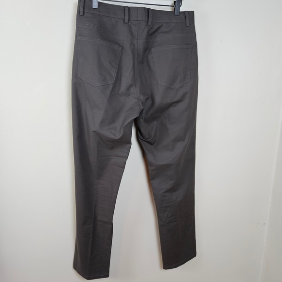 ESQ Fabric by Ing Loro Piana & Co Trousers Men's 34‎ Brown Grey Pants - Picture 4 of 8